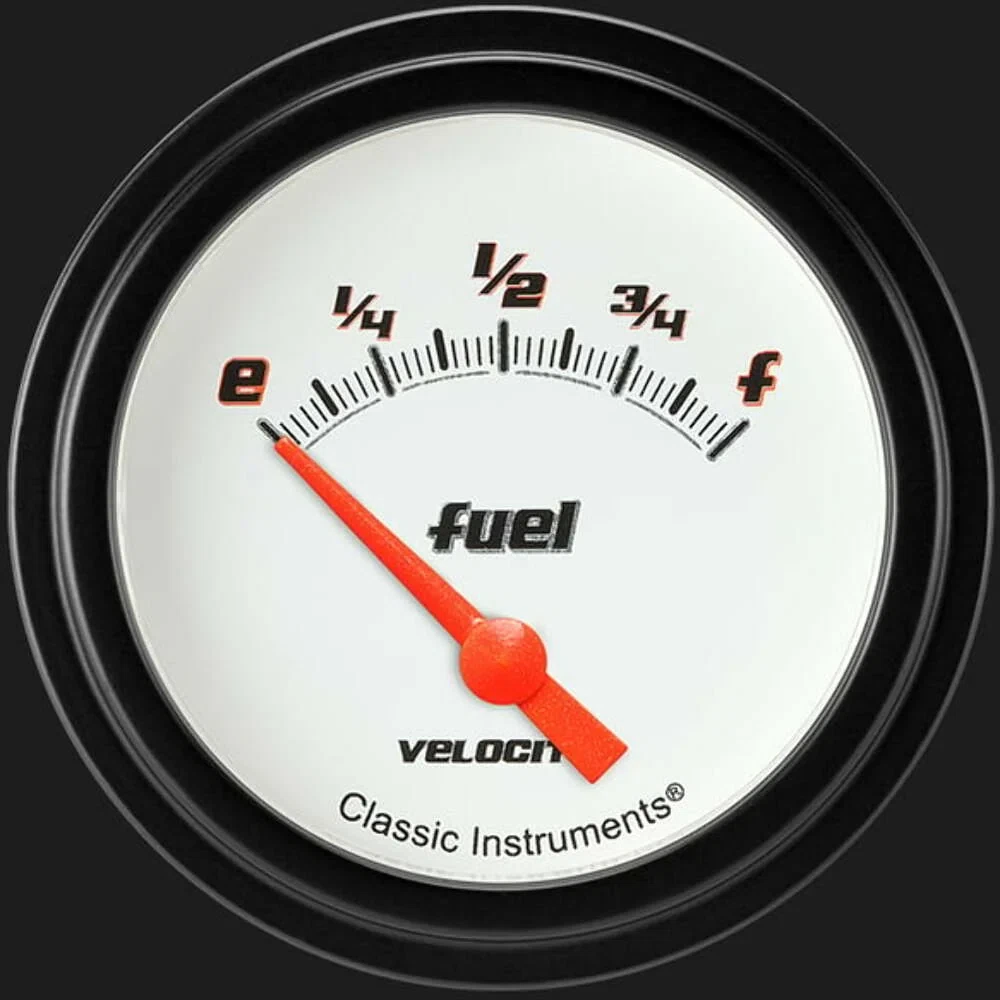 Velocity White 2 5_8_ Fuel Gauge VS214WBLF